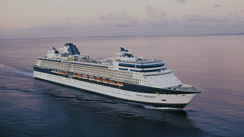 Celebrity Infinity as Seen from Above